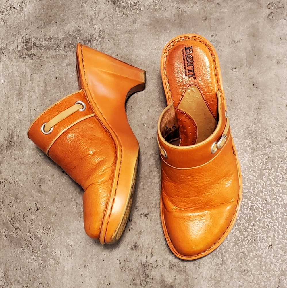 Born Leather Heeled Mule